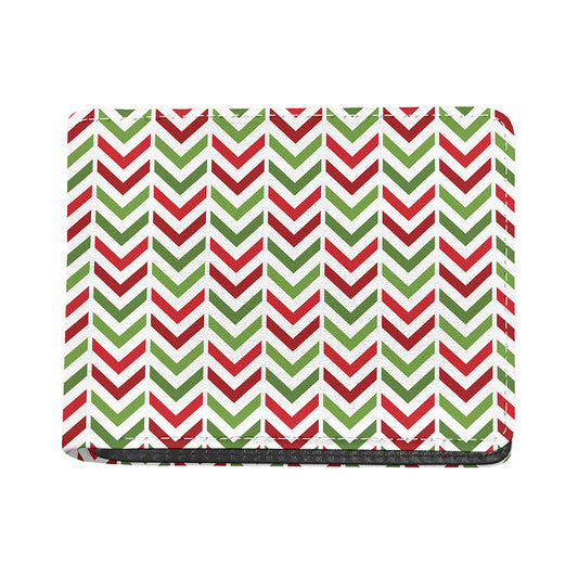 Zigzag Merry Christmas Pattern Print Bifold Wallet
