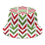 Zigzag Merry Christmas Pattern Print Bucket Hat