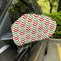 Zigzag Merry Christmas Pattern Print Car Side Mirror Covers