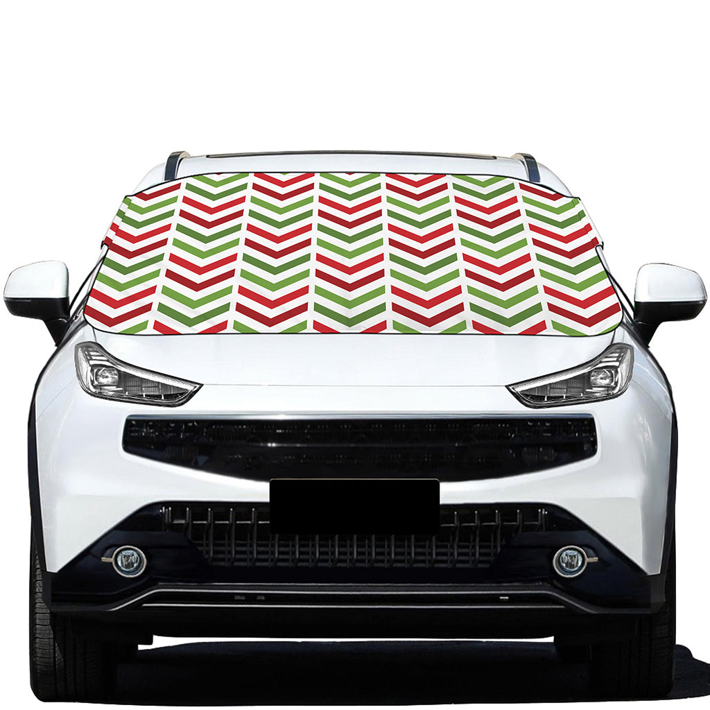 Zigzag Merry Christmas Pattern Print Car Windshield Snow Cover