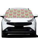 Zigzag Merry Christmas Pattern Print Car Windshield Snow Cover