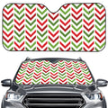 Zigzag Merry Christmas Pattern Print Car Windshield Sun Shade
