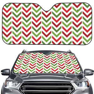 Zigzag Merry Christmas Pattern Print Car Windshield Sun Shade