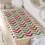 Zigzag Merry Christmas Pattern Print Changing Pad Cover