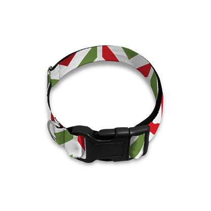 Zigzag Merry Christmas Pattern Print Dog Collar