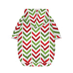 Zigzag Merry Christmas Pattern Print Dog Zip Up Hoodie