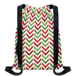Zigzag Merry Christmas Pattern Print Drawstring Backpack
