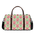 Zigzag Merry Christmas Pattern Print Duffle Bag