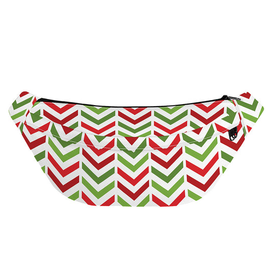 Zigzag Merry Christmas Pattern Print Fanny Pack