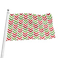 Zigzag Merry Christmas Pattern Print Flag