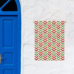 Zigzag Merry Christmas Pattern Print Garden Flag