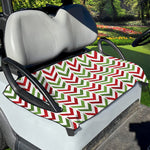 Zigzag Merry Christmas Pattern Print Golf Cart Seat Cover