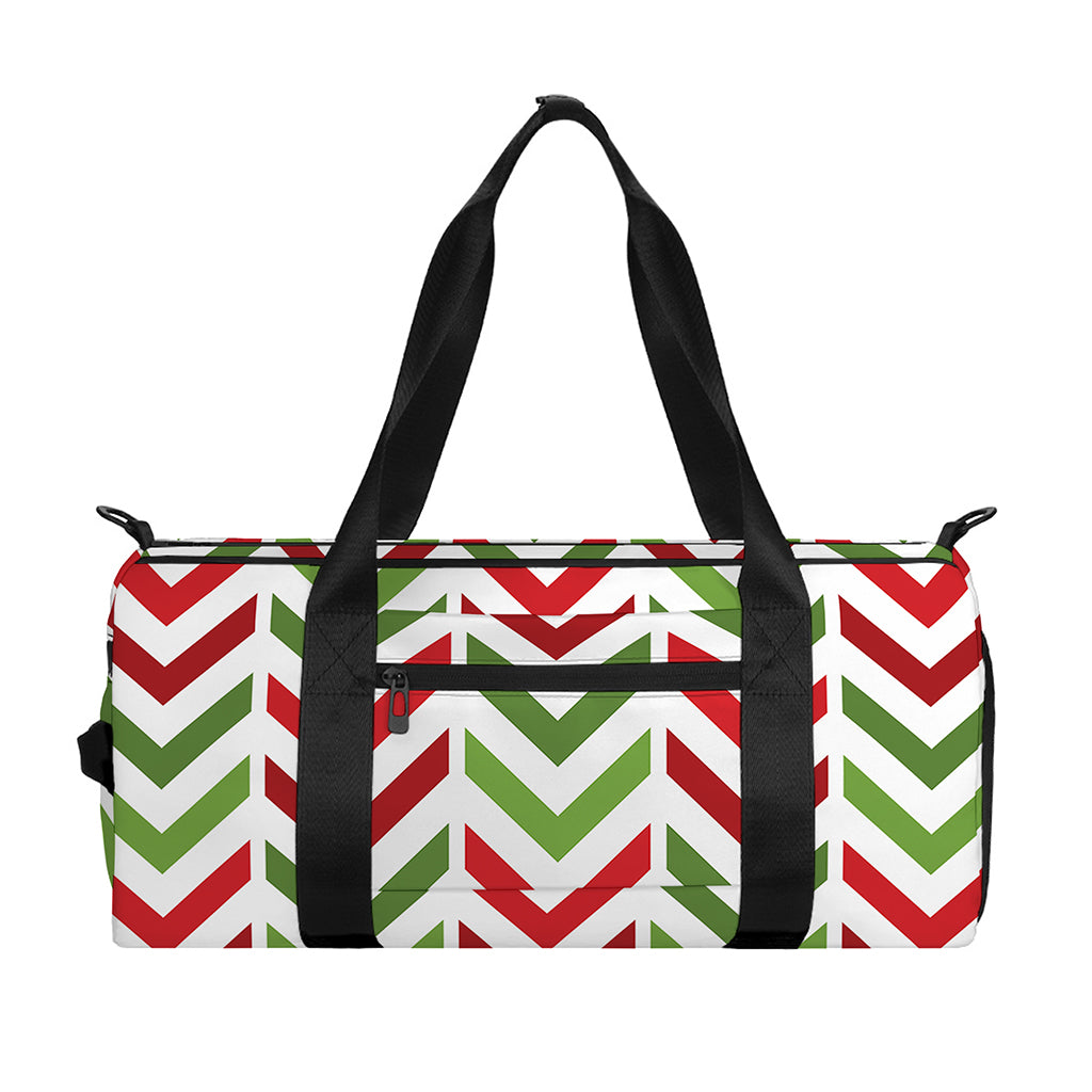 Zigzag Merry Christmas Pattern Print Gym Bag