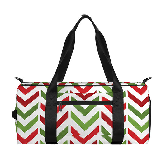 Zigzag Merry Christmas Pattern Print Gym Bag