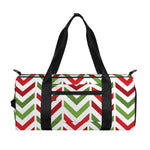Zigzag Merry Christmas Pattern Print Gym Bag