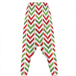 Zigzag Merry Christmas Pattern Print Hammer Pants