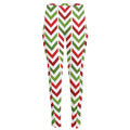 Zigzag Merry Christmas Pattern Print High-Waisted Pocket Leggings
