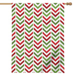 Zigzag Merry Christmas Pattern Print House Flag