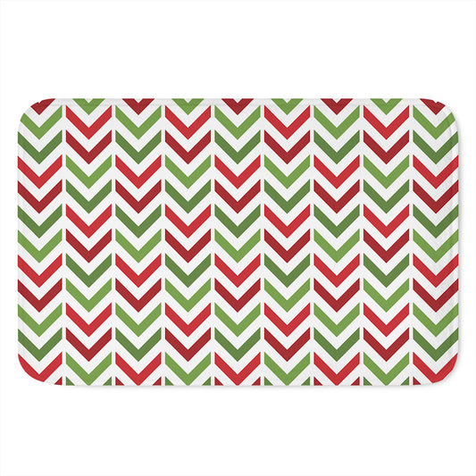 Zigzag Merry Christmas Pattern Print Indoor Door Mat