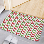 Zigzag Merry Christmas Pattern Print Indoor Door Mat