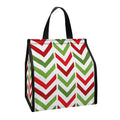 Zigzag Merry Christmas Pattern Print Insulated Lunch Tote
