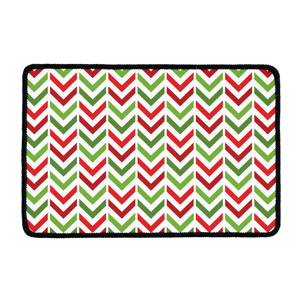 Zigzag Merry Christmas Pattern Print Kitchen Mat