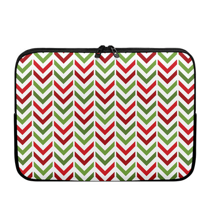 Zigzag Merry Christmas Pattern Print Laptop Sleeve