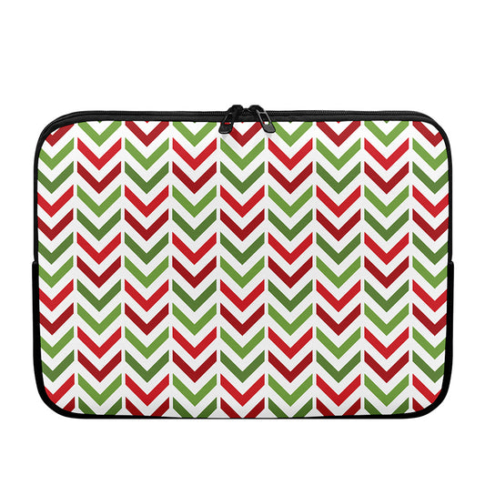Zigzag Merry Christmas Pattern Print Laptop Sleeve
