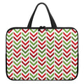 Zigzag Merry Christmas Pattern Print Laptop Sleeve With Handle