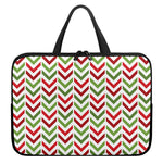 Zigzag Merry Christmas Pattern Print Laptop Sleeve With Handle