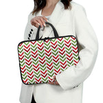 Zigzag Merry Christmas Pattern Print Laptop Sleeve With Handle