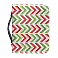 Zigzag Merry Christmas Pattern Print Leather Bible Cover