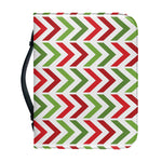 Zigzag Merry Christmas Pattern Print Leather Bible Cover