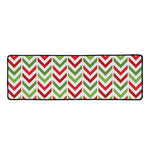 Zigzag Merry Christmas Pattern Print Long Kitchen Mat