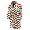 Zigzag Merry Christmas Pattern Print Men's Bathrobe