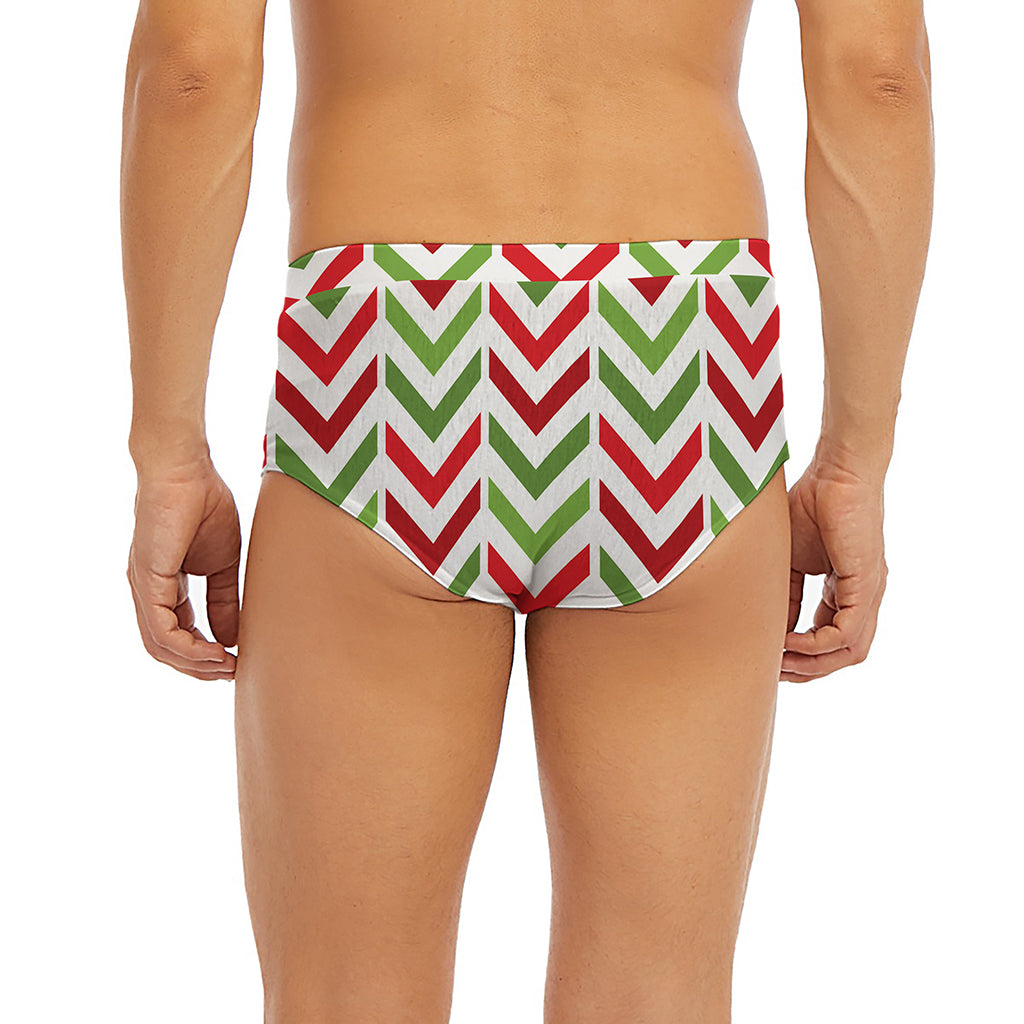 Zigzag Merry Christmas Pattern Print Men's Briefs