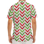 Zigzag Merry Christmas Pattern Print Men's Deep V-Neck Shirt