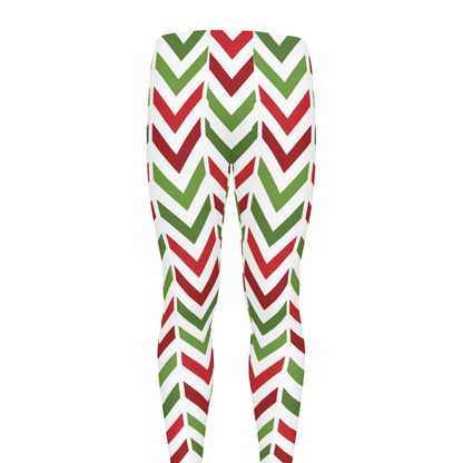 Zigzag Merry Christmas Pattern Print Men's leggings