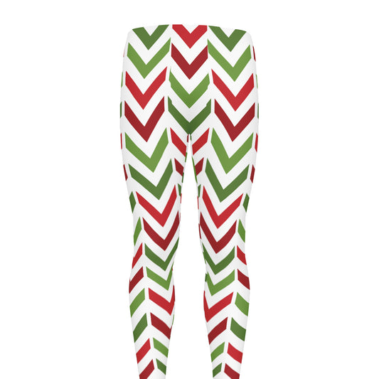 Zigzag Merry Christmas Pattern Print Men's leggings