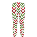 Zigzag Merry Christmas Pattern Print Men's leggings