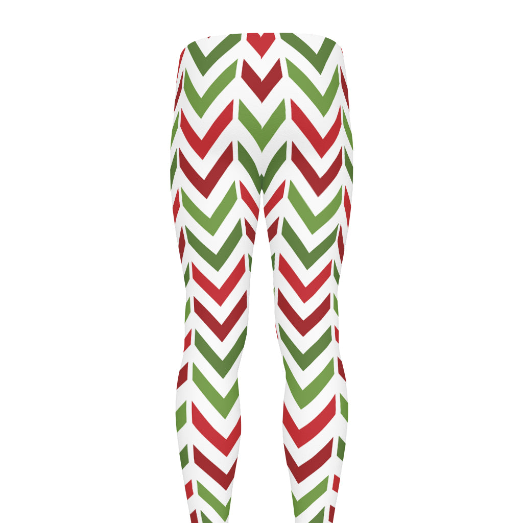 Zigzag Merry Christmas Pattern Print Men's leggings