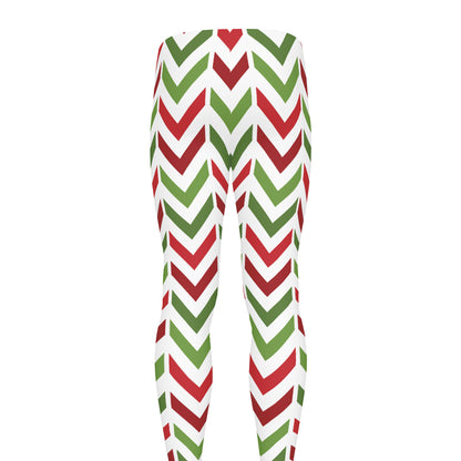 Zigzag Merry Christmas Pattern Print Men's leggings