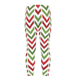 Zigzag Merry Christmas Pattern Print Men's leggings