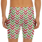 Zigzag Merry Christmas Pattern Print Men's Long Boxer Briefs