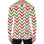 Zigzag Merry Christmas Pattern Print Men's Long Sleeve T-Shirt