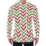 Zigzag Merry Christmas Pattern Print Men's Long Sleeve T-Shirt