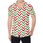 Zigzag Merry Christmas Pattern Print Men's Shirt