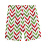 Zigzag Merry Christmas Pattern Print Men's Sports Shorts