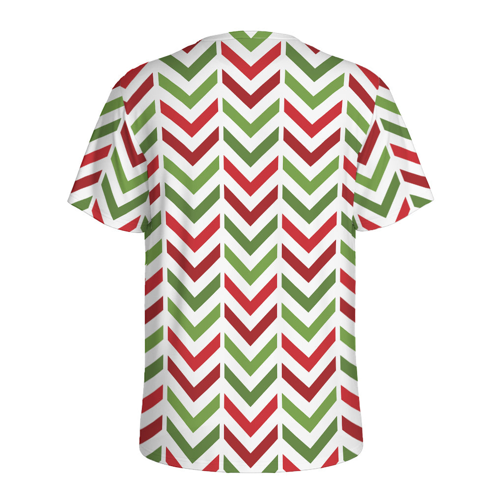 Zigzag Merry Christmas Pattern Print Men's Sports T-Shirt