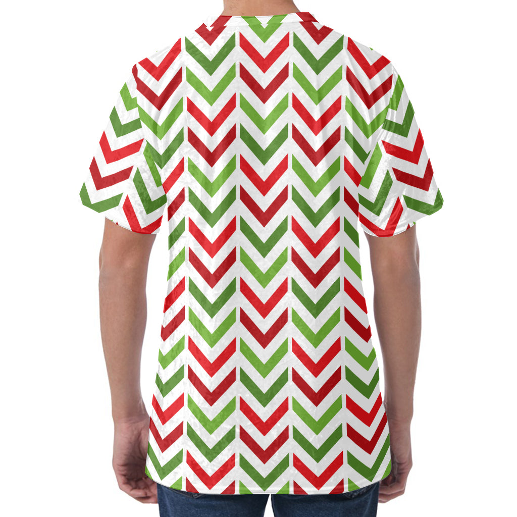 Zigzag Merry Christmas Pattern Print Men's Velvet T-Shirt